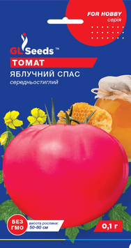 Томат Яблучний спас насіння (0,1 г) помідор середньостиглий малиновий низькорослий, For Hobby, TM GL Seeds RS-02054 фото