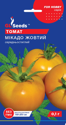 Томат Мікадо жовтий насіння (0,1 г) середньостиглий високорослий, For Hobby, TM GL Seeds RS-02048 фото